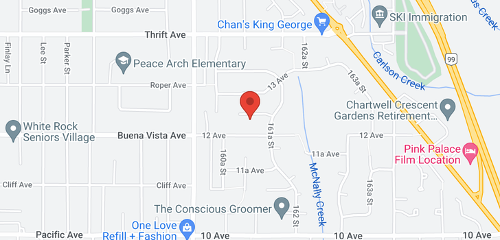 map of 16118 12A AVENUE